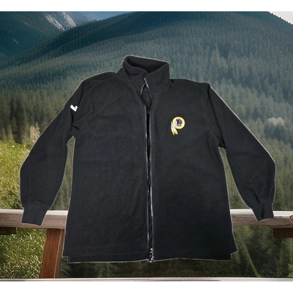 NFL Washington Redskins Jacket Mens XL Black Fleece Sports Illustrated Zippered - Picture 1 of 16